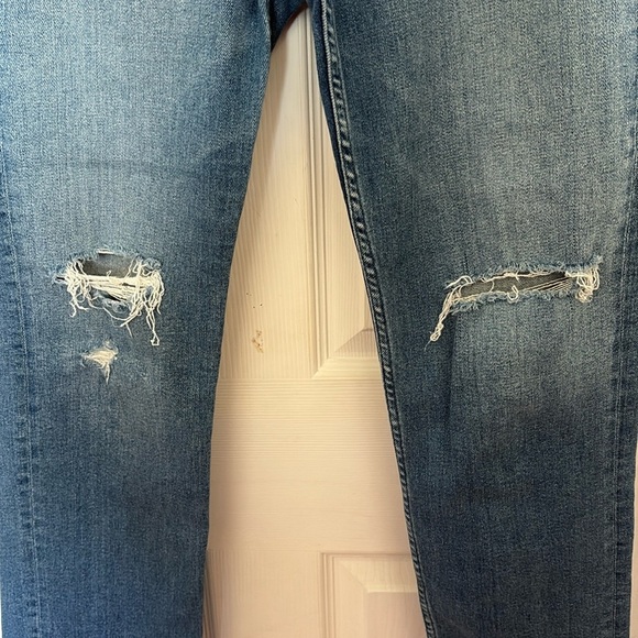 MOTHER High Waisted Rider Ankle Fray Party Like a Pirate Jeans - Picture 7 of 13